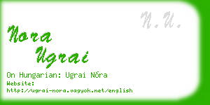 nora ugrai business card